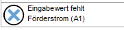 Hydraulische Auswahl_Bereich Betriebsdatenvorgabe_Eingabewert fehlt